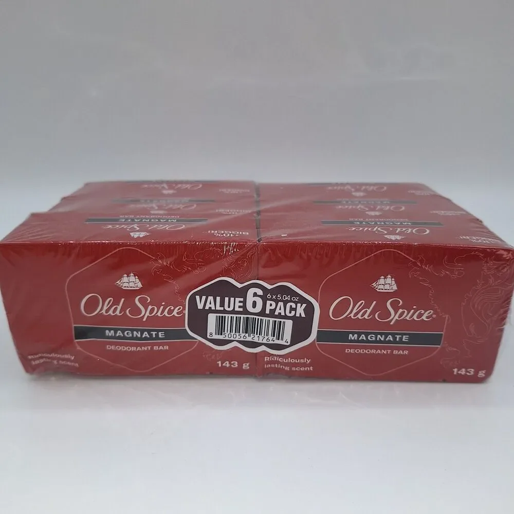 Old Spice Magnate 6 Deodorant Bars Value Pack New And Sealed